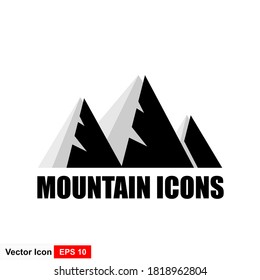 Icono o signo de montaña, ilustración vectorial