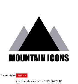Mountain icon or sign, vector illustration