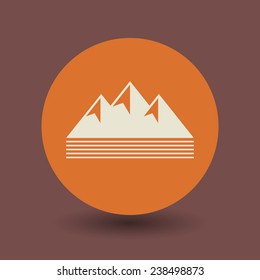 Mountain icon or sign, vector illustration