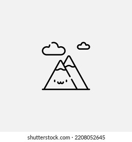 Mountain icon sign vector,Symbol, logo illustration for web and mobile