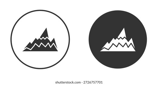 Ícone de montanha forma gráfico simples símbolos clipart simples