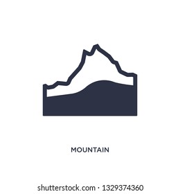mountain icon. Simple element illustration from camping concept. mountain editable symbol design on white background. Can be use for web and mobile.