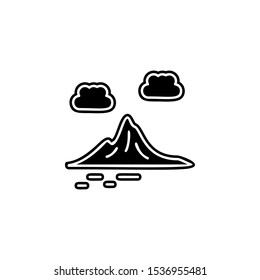Mountain icon. Simple glyph, flat vector of adventure icons for ui and ux, website or mobile application