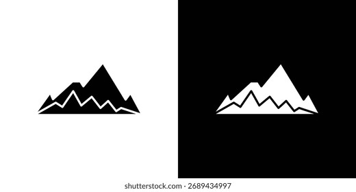 Mountain icon simple illustration in flat design