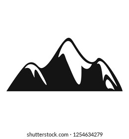 Mountain icon. Simple illustration of mountain vector icon for web design isolated on white background