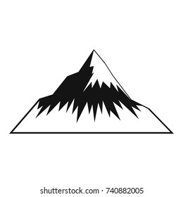 Mountain icon. Simple illustration of mountain vector icon for web