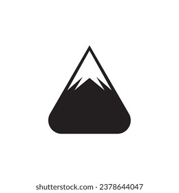 diseño de logotipo sencillo de icono de montaña.