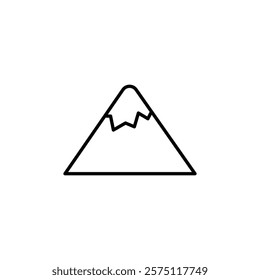 mountain icon Simple outline illustration