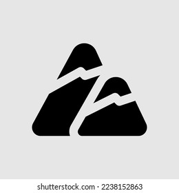 Mountain icon in solid style about travel, use for website mobile app presentation