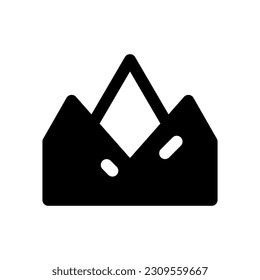 mountain icon solid style vector