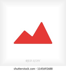 Mountain icon, stock vector illustration flat design style