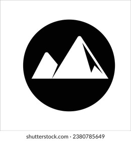 Mountain icon stock vector illustration