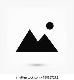 Mountain icon, stock vector illustration flat design style