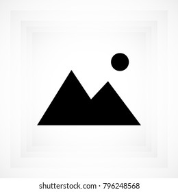 Mountain icon, stock vector illustration flat design style