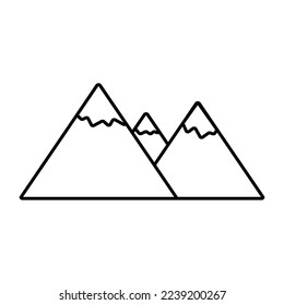 Bergsymbol, geeignet für kommerzielle Aktivitäten und Abenteueraktivitäten
