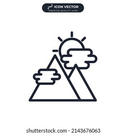 mountain icon symbol template for graphic and web design collection logo vector illustration