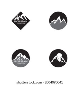 Mountain icon and symbol template vector