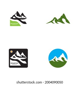 Mountain icon and symbol template vector