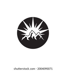 Mountain icon and symbol template vector