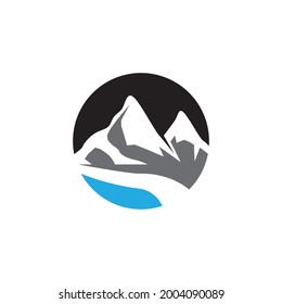 Mountain icon and symbol template vector