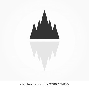 Mountain icon symbol. Vector illustration.