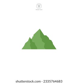 Mountain icon symbol vector illustration isolated on white background