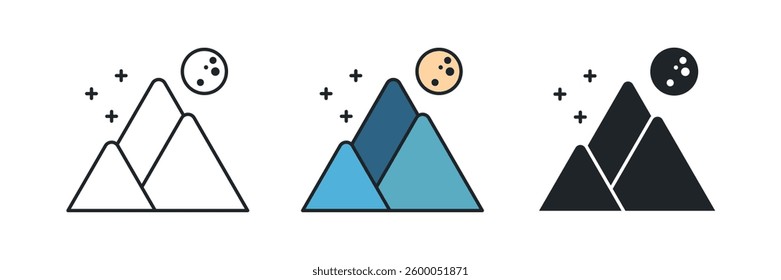 Mountain icon symbol vector illustration isolated on white background
