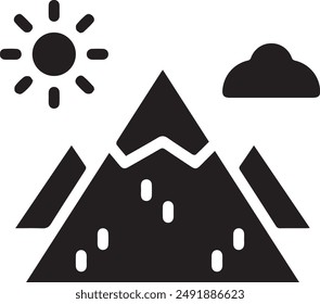 Mountain icon symbol vector image illustration EPS 10