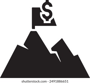 Mountain icon symbol vector image illustration EPS 10