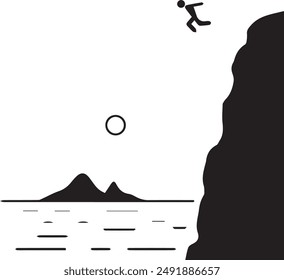Mountain icon symbol vector image illustration EPS 10