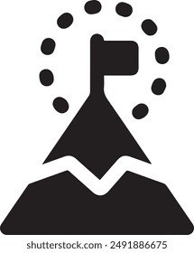 Mountain icon symbol vector image illustration EPS 10