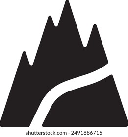 Mountain icon symbol vector image illustration EPS 10