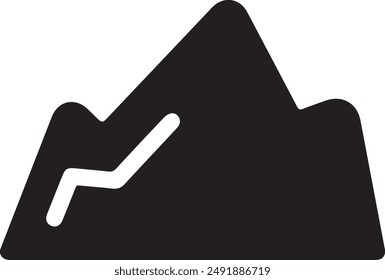 Mountain icon symbol vector image illustration EPS 10