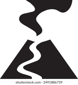 Mountain icon symbol vector image illustration EPS 10