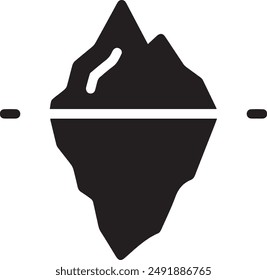 Mountain icon symbol vector image illustration EPS 10