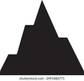 Mountain icon symbol vector image illustration EPS 10