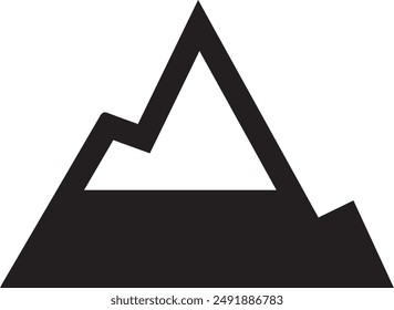 Mountain icon symbol vector image illustration EPS 10