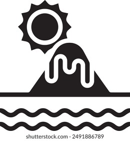 Mountain icon symbol vector image illustration EPS 10