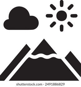 Bergsymbol Symbol Vektorgrafik Bild Illustration EPS 10