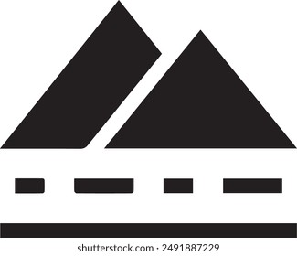 Mountain icon symbol vector image illustration EPS 10