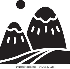Mountain icon symbol vector image illustration EPS 10