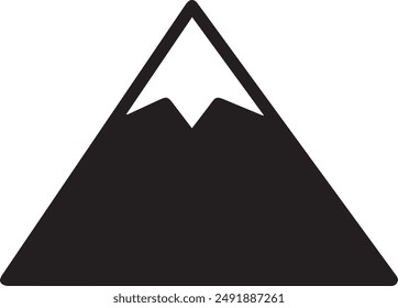 Mountain icon symbol vector image illustration EPS 10