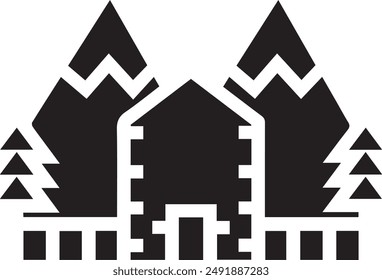 Mountain icon symbol vector image illustration EPS 10