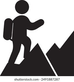 Mountain icon symbol vector image illustration EPS 10