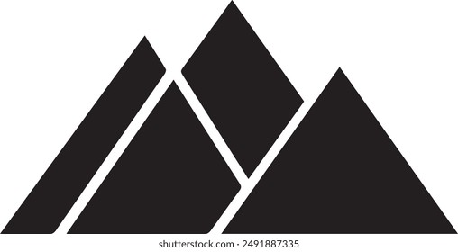 Mountain icon symbol vector image illustration EPS 10