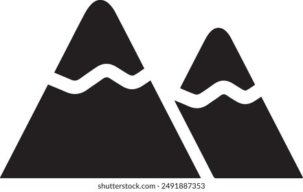 Mountain icon symbol vector image illustration EPS 10