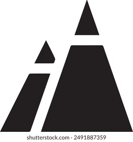 Mountain icon symbol vector image illustration EPS 10