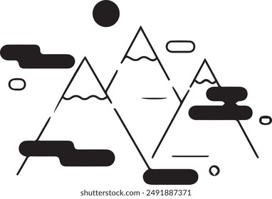 Bergsymbol Symbol Vektorgrafik Bild Illustration EPS 10