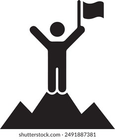 Mountain icon symbol vector image illustration EPS 10