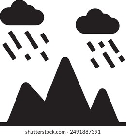 Mountain icon symbol vector image illustration EPS 10